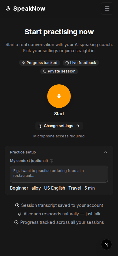 Business English track hub on mobile