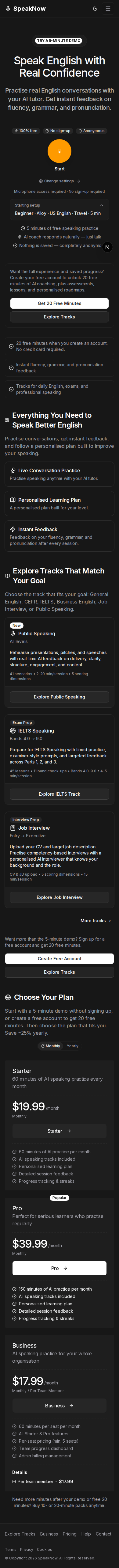Homepage try-widget on mobile
